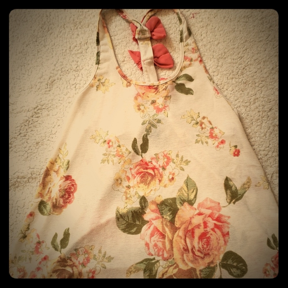 Racerback Tank Top with bows